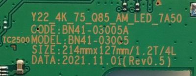 LED DRIVER PARA TV SAMSUNG NEO QLED / NUMERO DE PARTE BN94-17426B / BN41-03005A / BN97-19370B / BN9417426B / BN9719370B / HV750QUB-S7B / ST7461D04 / MODELOS QN75QN85BAFXZA BA01 / QN75QN85BAFXZA BE02 / QN75QN85BDFXZA BE02 / QN75QN90BAFXZA CC02 - Imagen 3